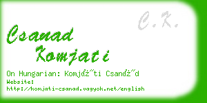 csanad komjati business card